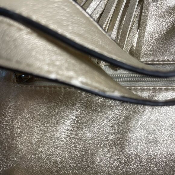 Big Buddha gold quilted front vegan leather tote with gold tone accents … - Picture 13 of 15